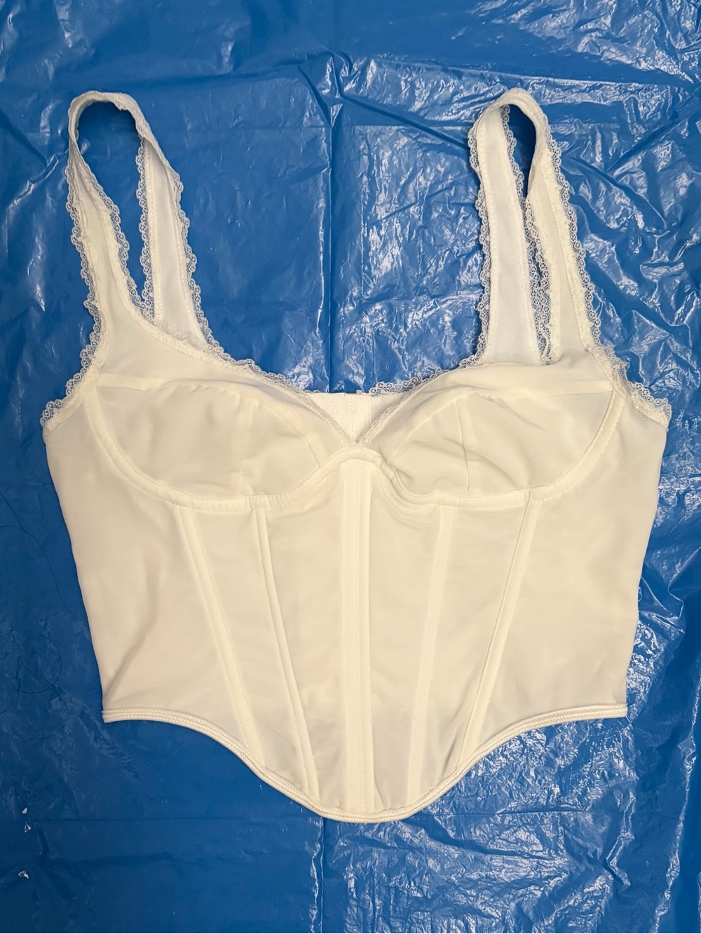 White Lace-Trim Bustier Top - Women Intimates